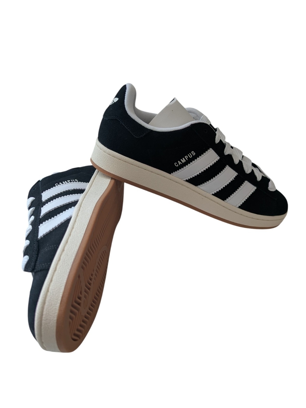 Adidas Campus 00s Fat Lace Sneaker Men's Size 10 Core Black/White - Picture 5 of 7
